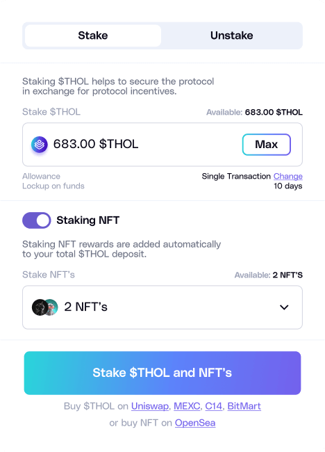 Staking UI